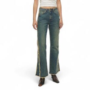 NWT Oval Square River Split Flared Jeans Vintage Blue Organic Cotton